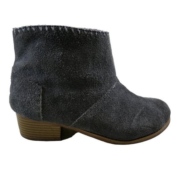 TOMS Gray Suede Pink Lining Ankle Boots US 5 EU 37 #780 - Picture 1 of 9